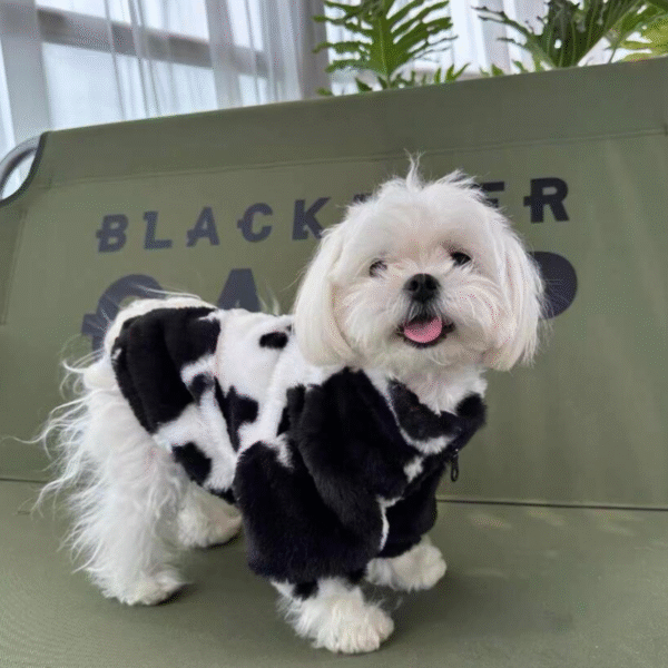 Abrigo Invernal Lujo con Estampado de Vaca - Imagen 3