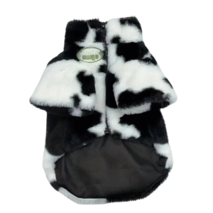 Abrigo Invernal Lujo con Estampado de Vaca